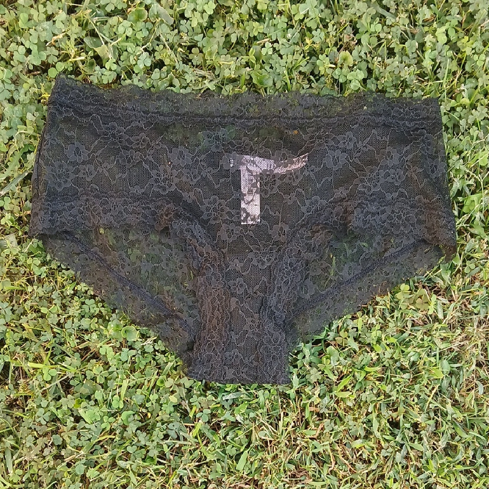 PINK Victoria's Secret Black Lace Panties